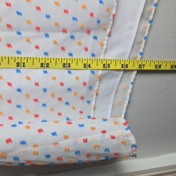 Draper James-Swiss Dot Flutter Sleeve Top in Willow White Multi-Size Large - Picture 17 of 17